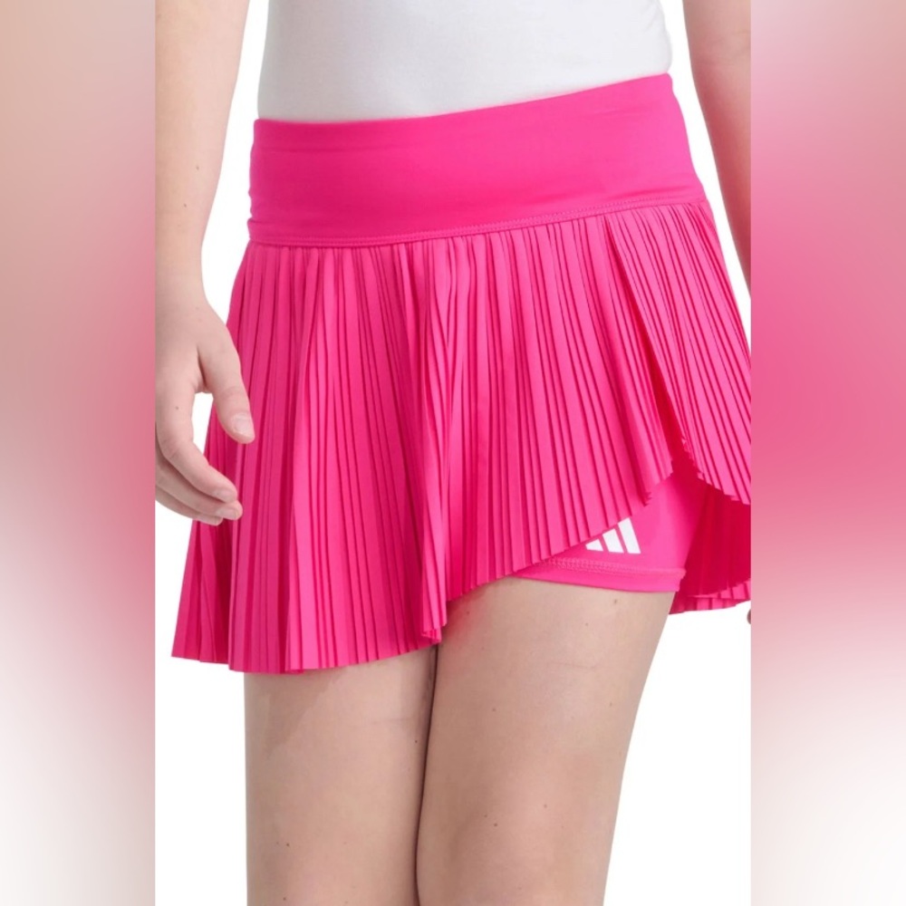 Adidas Girl pink Pleated Skort Size L (14) slim fit